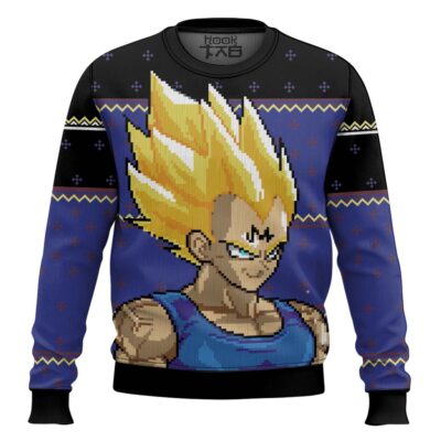 Hooktab Majin Vegeta Dragon Ball Z Ugly Christmas Sweater