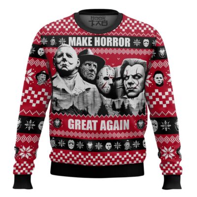 Hooktab Make Horror Great Again Ugly Christmas Sweater