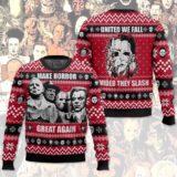 Hooktab Make Horror Great Again Ugly Christmas Sweater