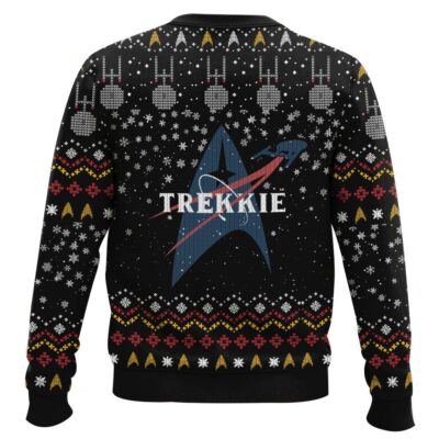 Hooktab Make It Meow Captain Cat Star Trek Ugly Christmas Sweater