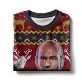Hooktab Make It Snow Jean-Luc Picard Star Trek Ugly Christmas Sweater