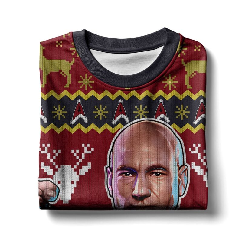 Hooktab Make It Snow Jean-Luc Picard Star Trek Ugly Christmas Sweater Hooktab Make It Snow Jean-Luc Picard Star Trek Ugly Christmas Sweater