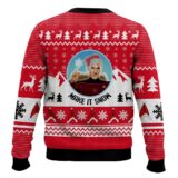 Hooktab Make It Snow Santa Picard Star Trek Ugly Christmas Sweater