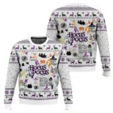Hooktab Make Me Sick Hocus Pocus Ugly Christmas Sweater