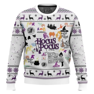 Hooktab Make Me Sick Hocus Pocus Ugly Christmas Sweater