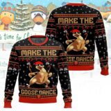 Hooktab Make The Goose Dance Ugly Christmas Sweater
