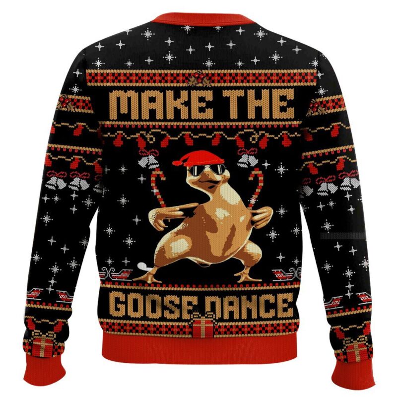 Hooktab Make The Goose Dance Ugly Christmas Sweater Hooktab Make The Goose Dance Ugly Christmas Sweater