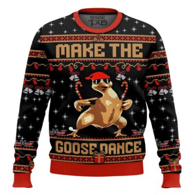 Hooktab Make The Goose Dance Ugly Christmas Sweater