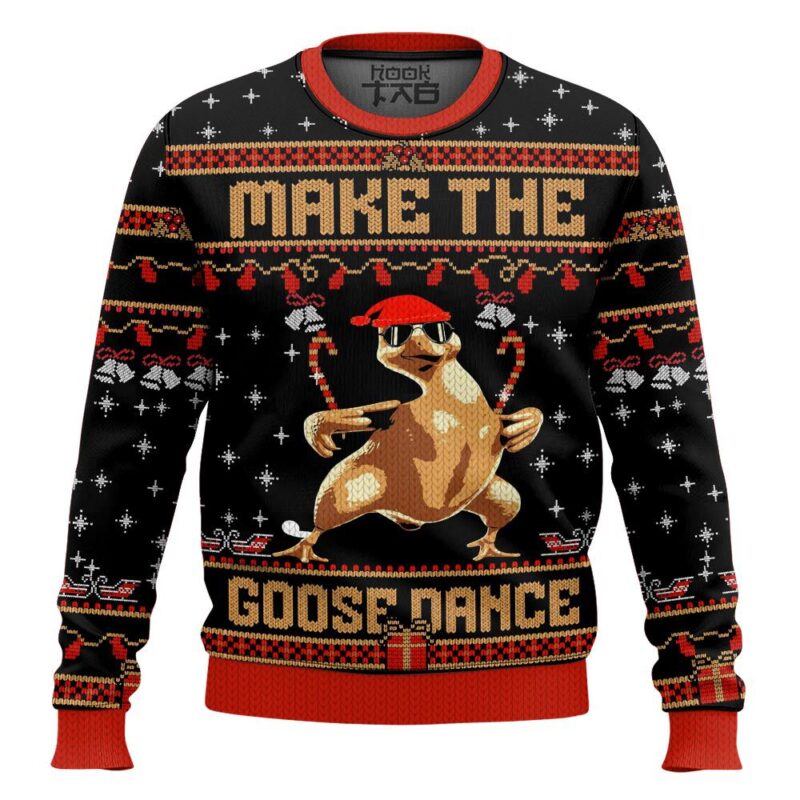 Hooktab Make The Goose Dance Ugly Christmas Sweater