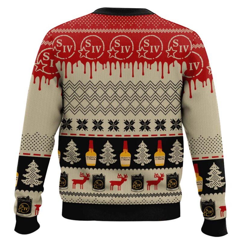 Hooktab Maker’s Mark Bourbon Whisky Ugly Christmas Sweater Hooktab Maker’s Mark Bourbon Whisky Ugly Christmas Sweater