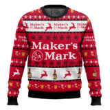 Hooktab Maker’s Mark Reindeer Ugly Christmas Sweater