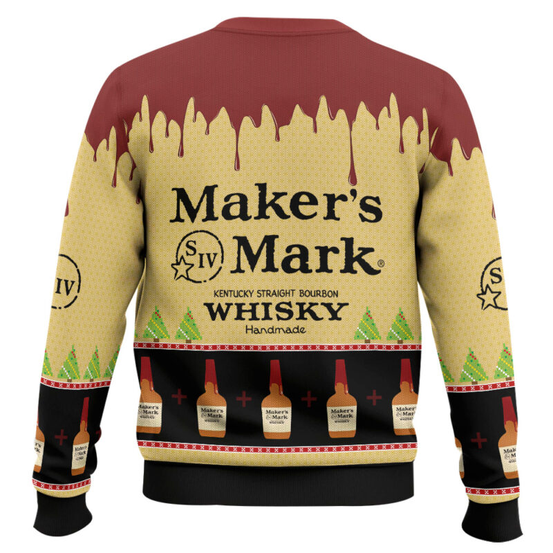 Hooktab Maker's Mark Whisky Ugly Christmas Sweater Hooktab Maker's Mark Whisky Ugly Christmas Sweater
