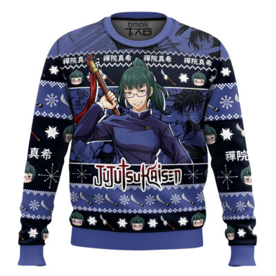 Hooktab Maki Zenin Jujutsu Kaisen Ugly Sweater