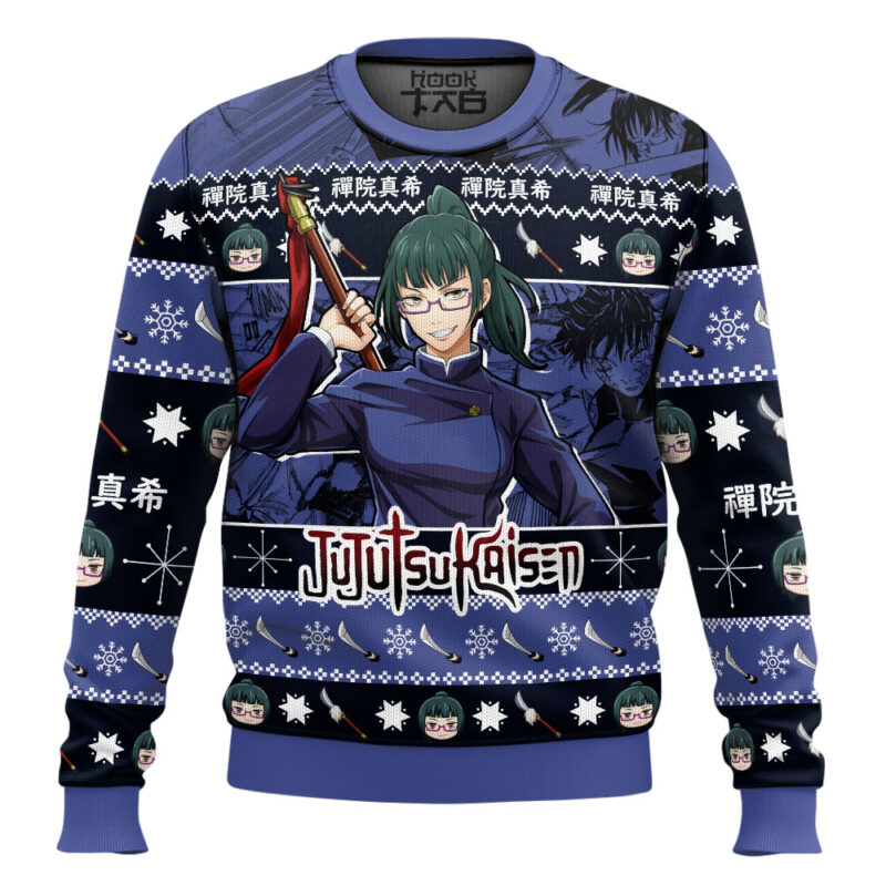Hooktab Maki Zenin Jujutsu Kaisen Ugly Sweater Hooktab Maki Zenin Jujutsu Kaisen Ugly Sweater