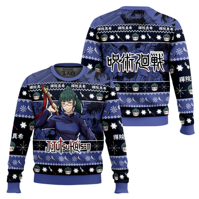 Hooktab Maki Zenin Jujutsu Kaisen Ugly Sweater Hooktab Maki Zenin Jujutsu Kaisen Ugly Sweater