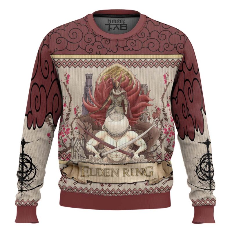 Hooktab Malenia Blade Of Maquella Elden Ring Ugly Christmas Sweater