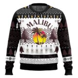 Hooktab Malibu Coconut Rum Ugly Christmas Sweater