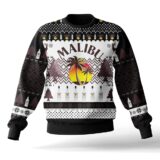 Hooktab Malibu Coconut Rum Ugly Christmas Sweater