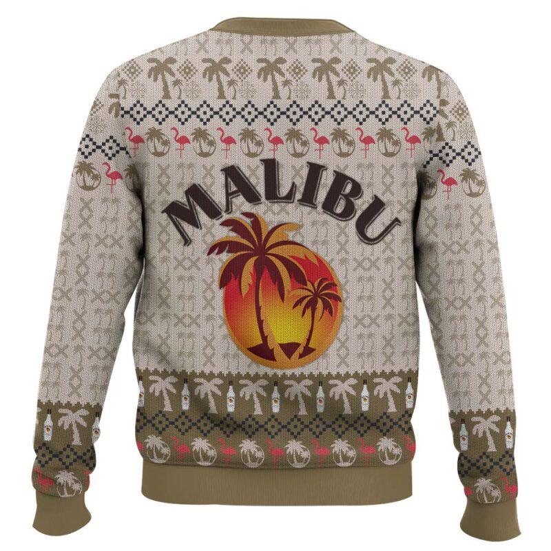 Hooktab Malibu Rum Coconut Flavored Ugly Christmas Sweater Hooktab Malibu Rum Coconut Flavored Ugly Christmas Sweater