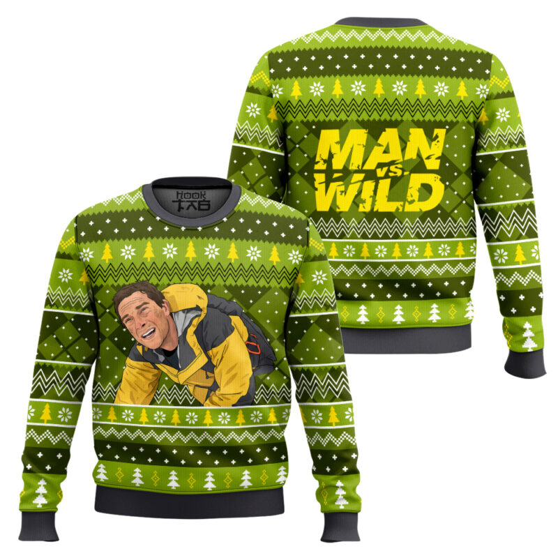 Hooktab Man vs. Wild Ugly Christmas Sweater Hooktab Man vs. Wild Ugly Christmas Sweater