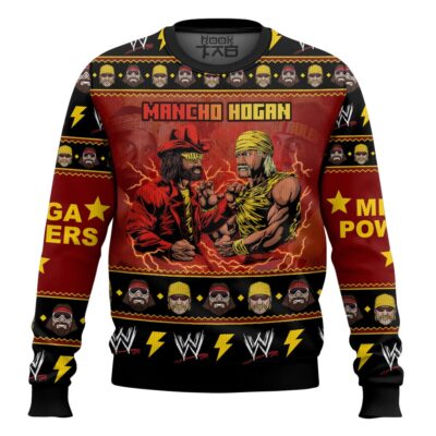 Hooktab Mancho Hogan WWE Ugly Christmas Sweater