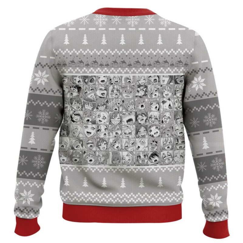 Hooktab Manga Girl Waifu Ahegao Ugly Christmas Sweater Hooktab Manga Girl Waifu Ahegao Ugly Christmas Sweater