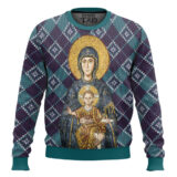 Hooktab Maria And Jesus In Eastern Orthodox Ugly Christmas Sweater