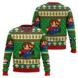 Hooktab Mario Bros Jump Ugly Christmas Sweater