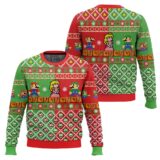Hooktab Mario Bros Rescue Princess Peach Ugly Christmas Sweater