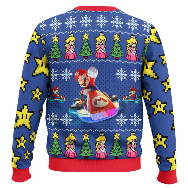 Hooktab Mario Kart Super Mario Ugly Christmas Sweater Hooktab Mario Kart Super Mario Ugly Christmas Sweater