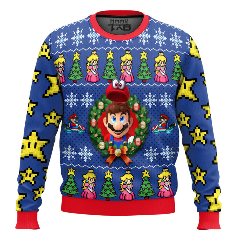 Hooktab Mario Kart Super Mario Ugly Christmas Sweater