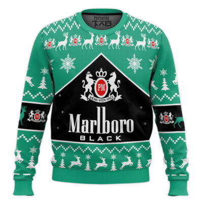 Hooktab Marlboro Black Menthol Ugly Christmas Sweater