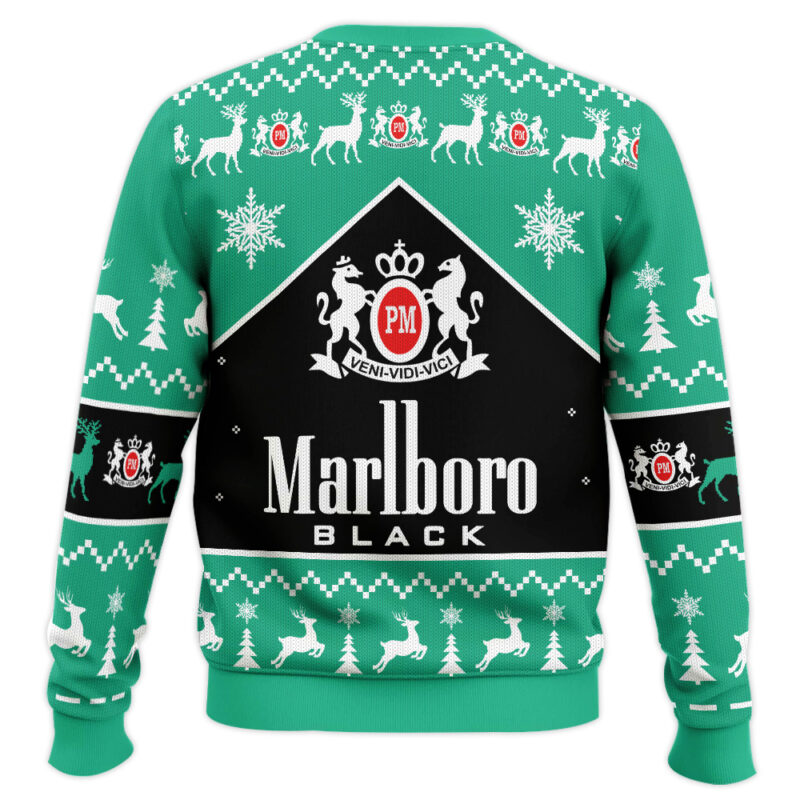 Hooktab Marlboro Black Menthol Ugly Christmas Sweater Hooktab Marlboro Black Menthol Ugly Christmas Sweater