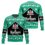 Hooktab Marlboro Black Menthol Ugly Christmas Sweater