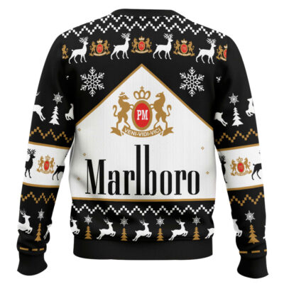 Hooktab Marlboro Black Ugly Christmas Sweater