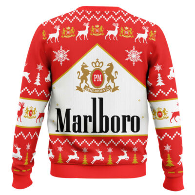 Hooktab Marlboro Cigarette Ugly Christmas Sweater