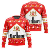 Hooktab Marlboro Cigarette Ugly Christmas Sweater