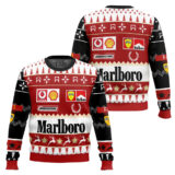 Hooktab Marlboro Formula 1 Ugly Christmas Sweater