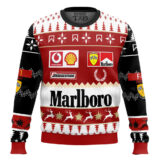 Hooktab Marlboro Formula 1 Ugly Christmas Sweater