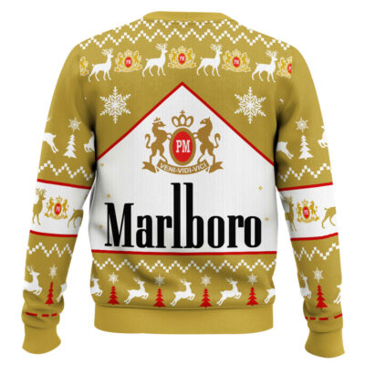 Hooktab Marlboro Gold Ugly Christmas Sweater