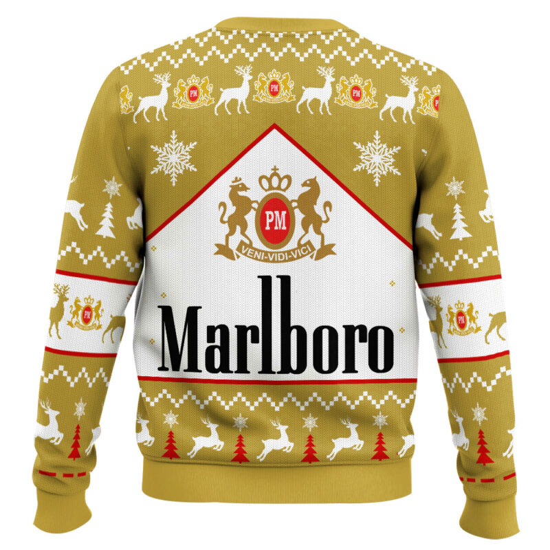 Hooktab Marlboro Gold Ugly Christmas Sweater Hooktab Marlboro Gold Ugly Christmas Sweater