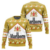 Hooktab Marlboro Gold Ugly Christmas Sweater