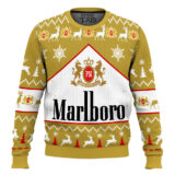 Hooktab Marlboro Gold Ugly Christmas Sweater