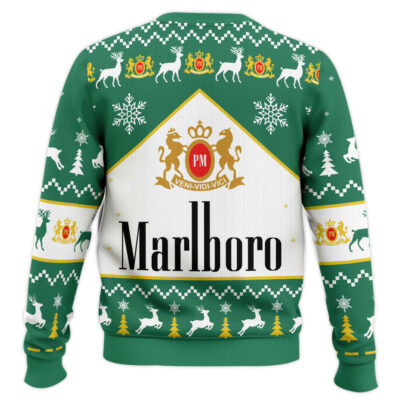 Hooktab Marlboro Green Menthol Ugly Christmas Sweater