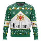Hooktab Marlboro Green Menthol Ugly Christmas Sweater