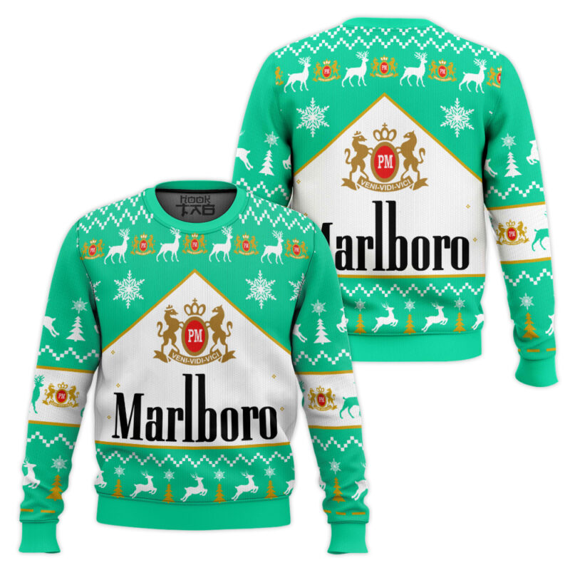 Hooktab Marlboro Menthol Ugly Christmas Sweater Hooktab Marlboro Menthol Ugly Christmas Sweater
