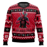 Hooktab Marvel Deadpool Ugly Christmas Sweater