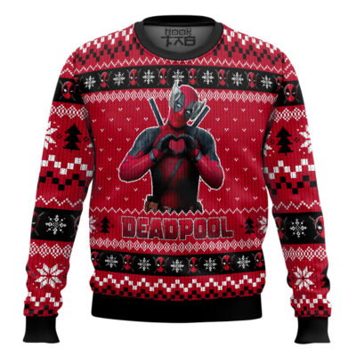 Hooktab Marvel Deadpool Ugly Christmas Sweater