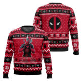 Hooktab Marvel Deadpool Ugly Christmas Sweater