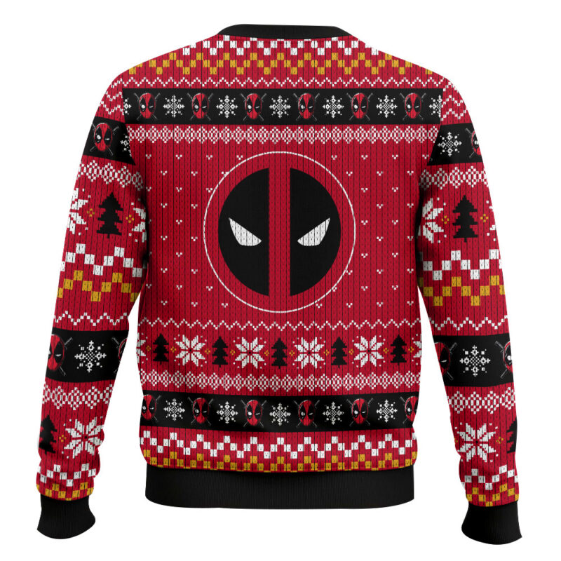 Hooktab Marvel Jesus Deadpool Ugly Christmas Sweater Hooktab Marvel Jesus Deadpool Ugly Christmas Sweater
